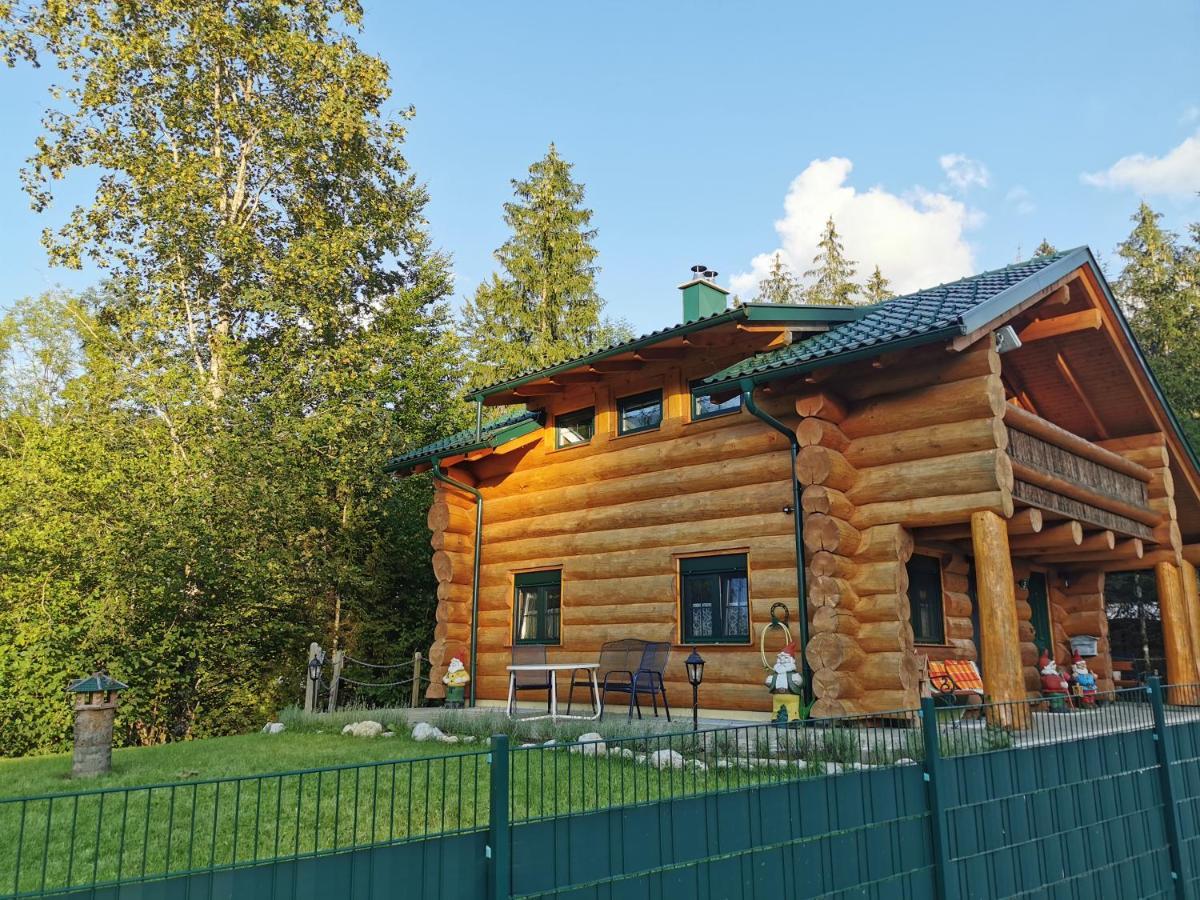 Ferienwohnungen Blockhaus - Zwergenhaeusl Grünau im Almtal 外观 照片